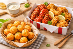 韓国では定番メニューチキンとチーズボール