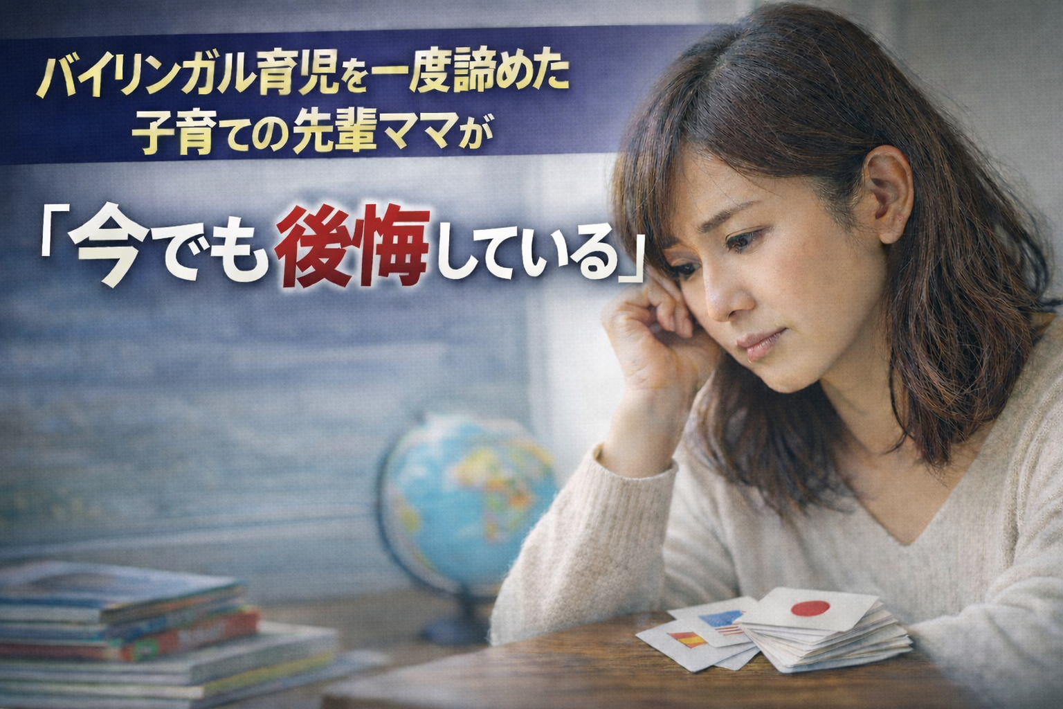 バイリンガル育児の先輩ママが言った日本語環境を諦めないで作っていってというアドバイス。