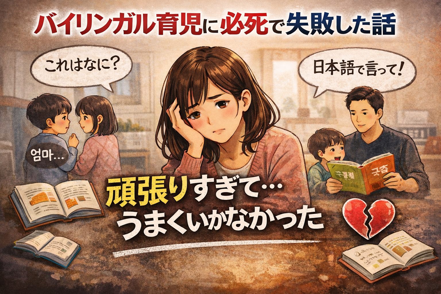 バイリンガル育児に必死で失敗した方法。