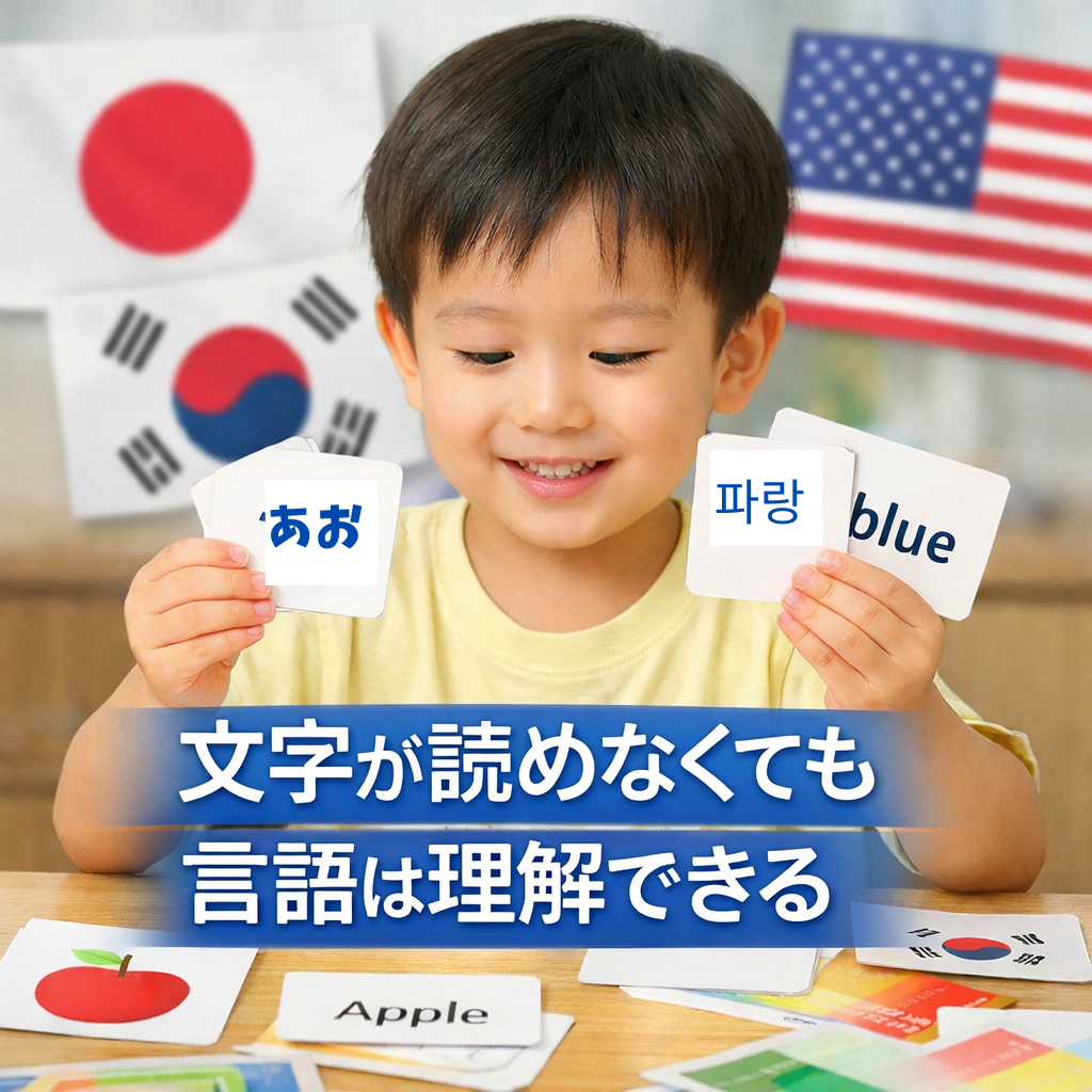 文字が読めなくても言語は理解できる